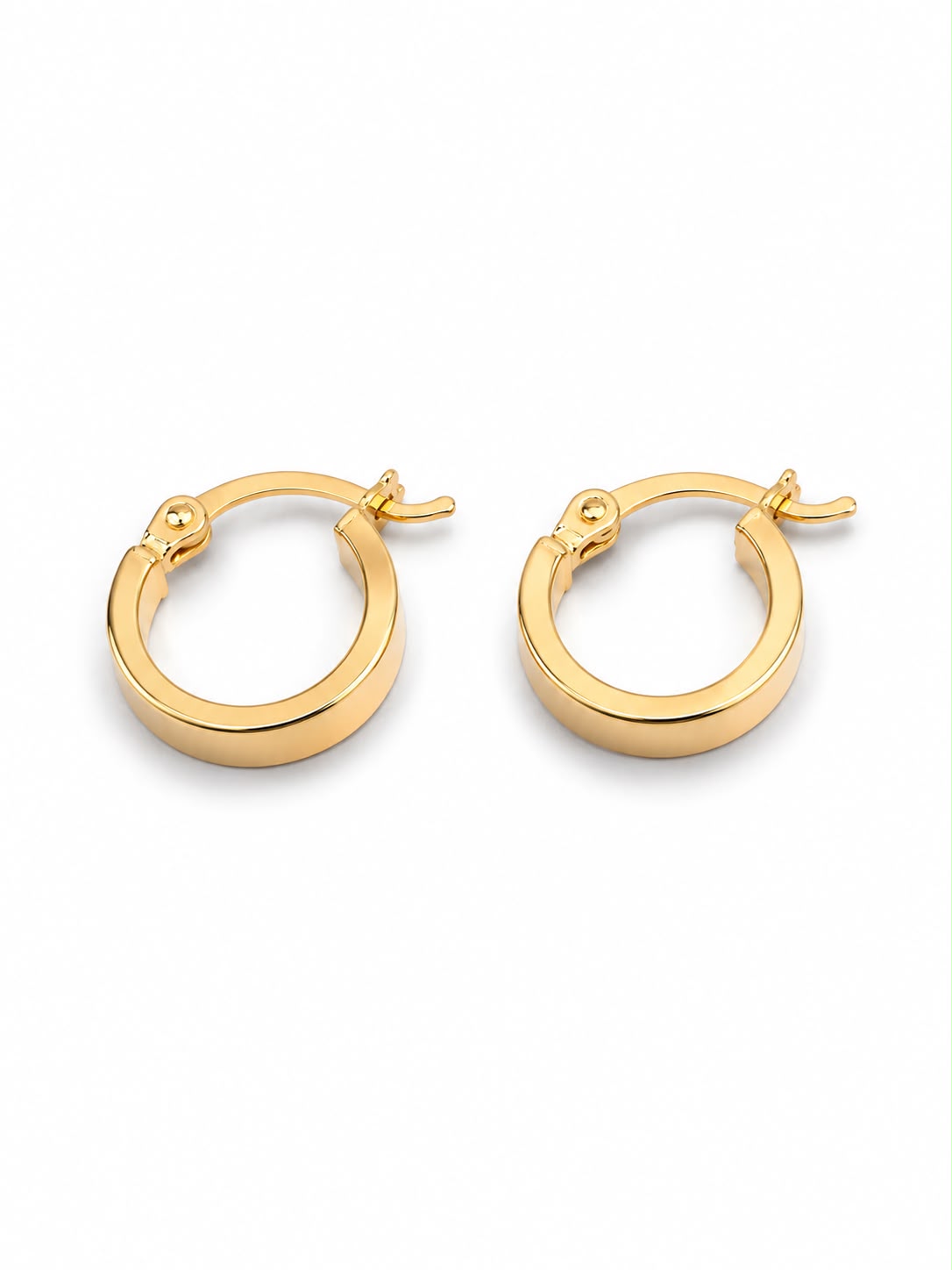 18k gold earrings Greek style, small (10mm), 0.86g