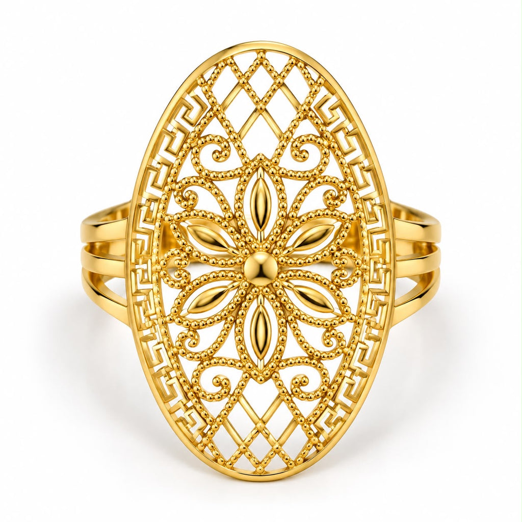 18k gold power ring, size 9, 2.01g