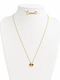 18k gold small clover (8mm) attached necklace 40-45cm, 1.65g