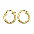 18K Gold Twisted Loops, Small 10mm, 0.79g