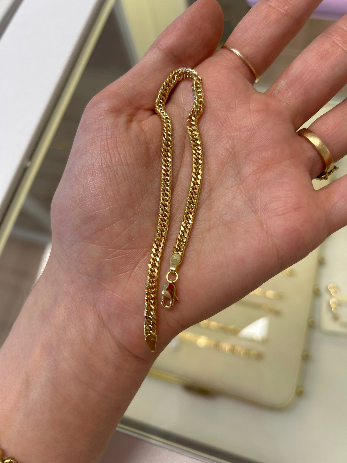 Bracelet Miami en or 18 carats, 19 cm, 4,11 g