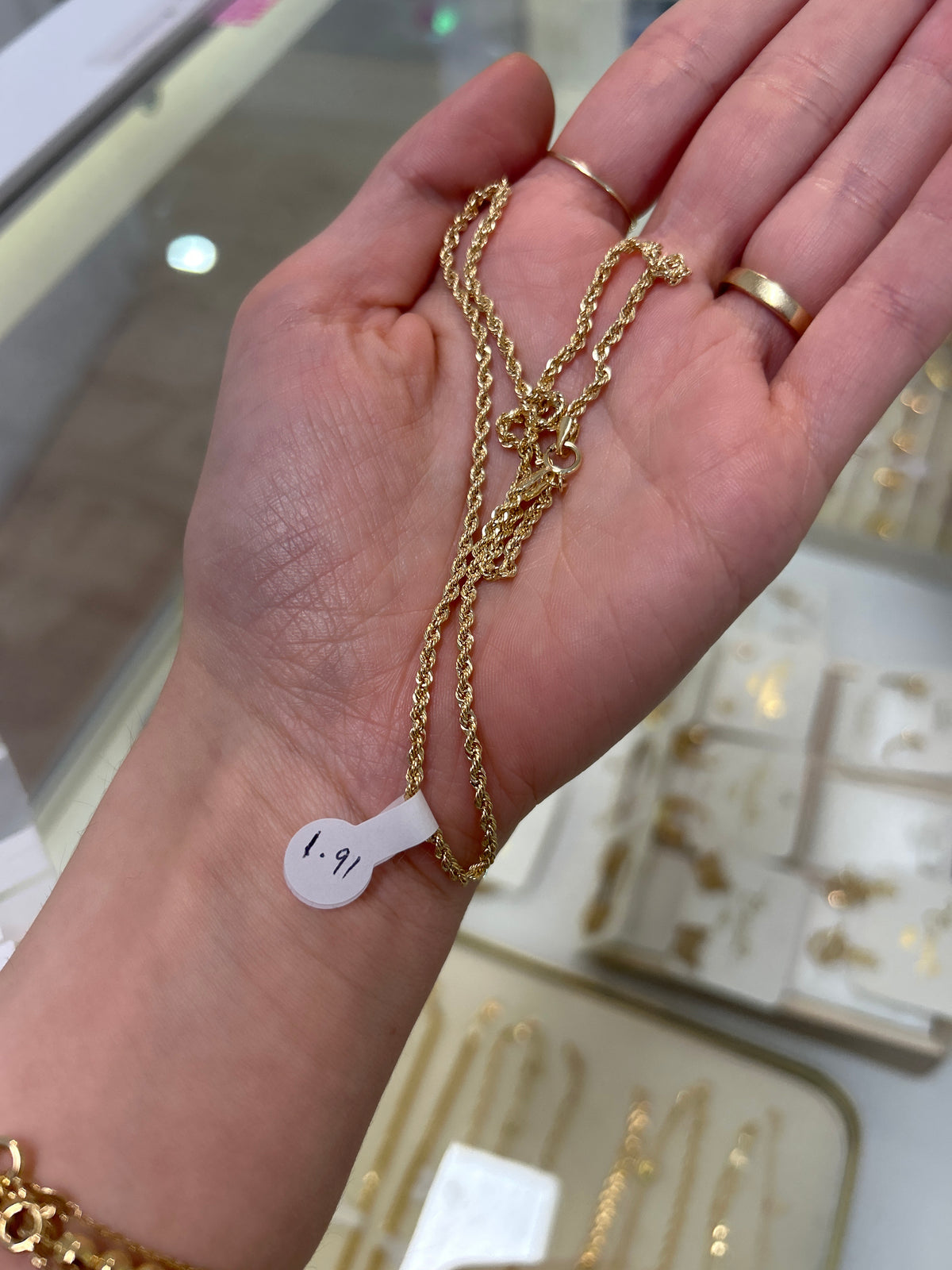 18K Gold Rope Chain, 1.90g, 40cm