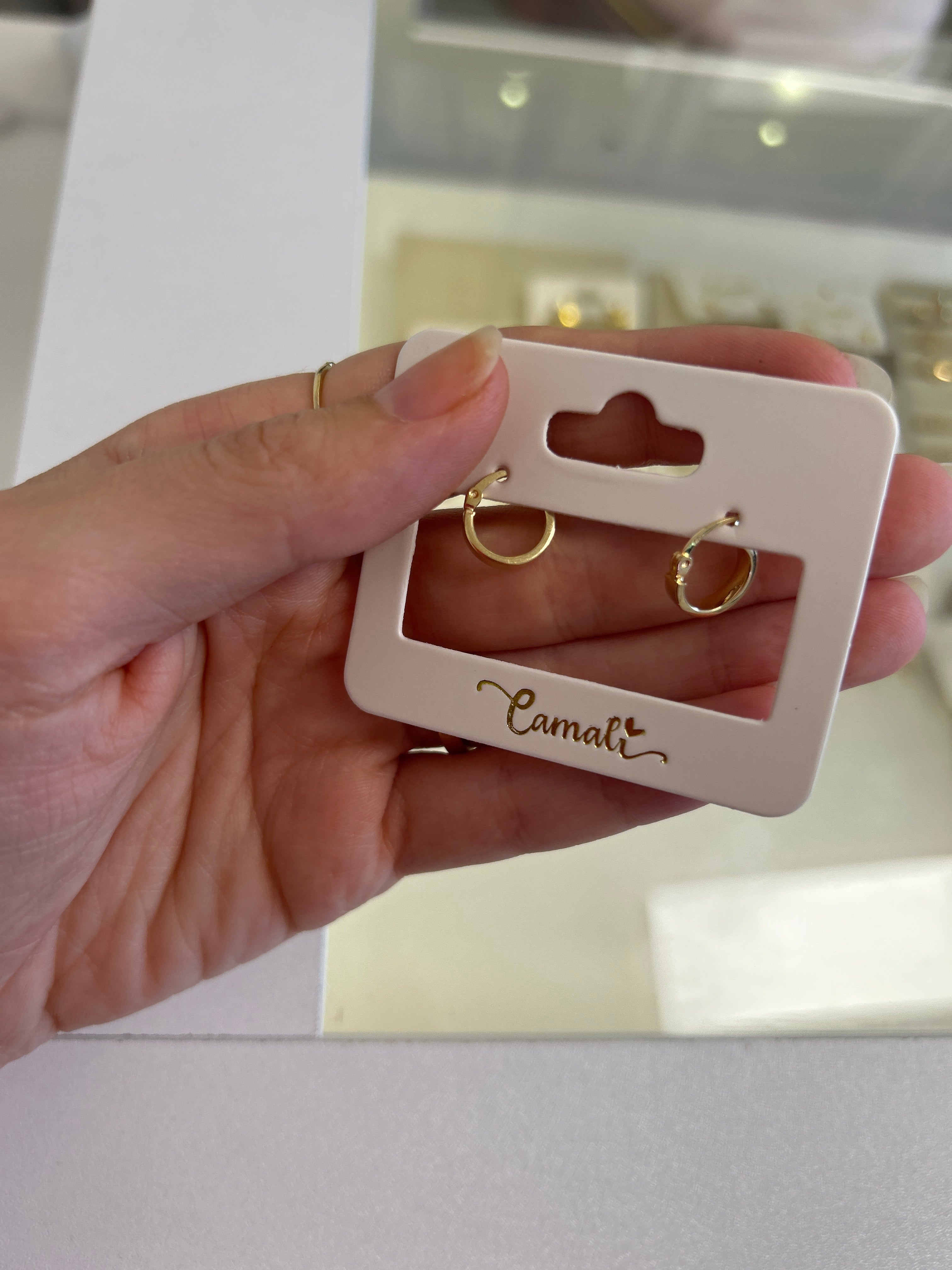 18k gold hoops, small (10mm), 1.03g