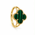 Bague en or 18 carats avec malachite, taille 7,5, 2,25 g