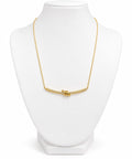18k gold large ribbon necklace, adjustable 40-45cm, 3.67g