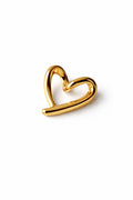 18k gold hallow heart pendant 15mm, 0.87g