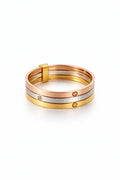 Bague Love tricolore en or 18K, taille 50 (9.5 US), 2,30 g