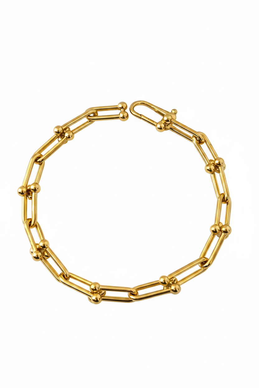 Bracelet en or 18k inspiré du modèle hard/wear, 18 cm, 5,89 g