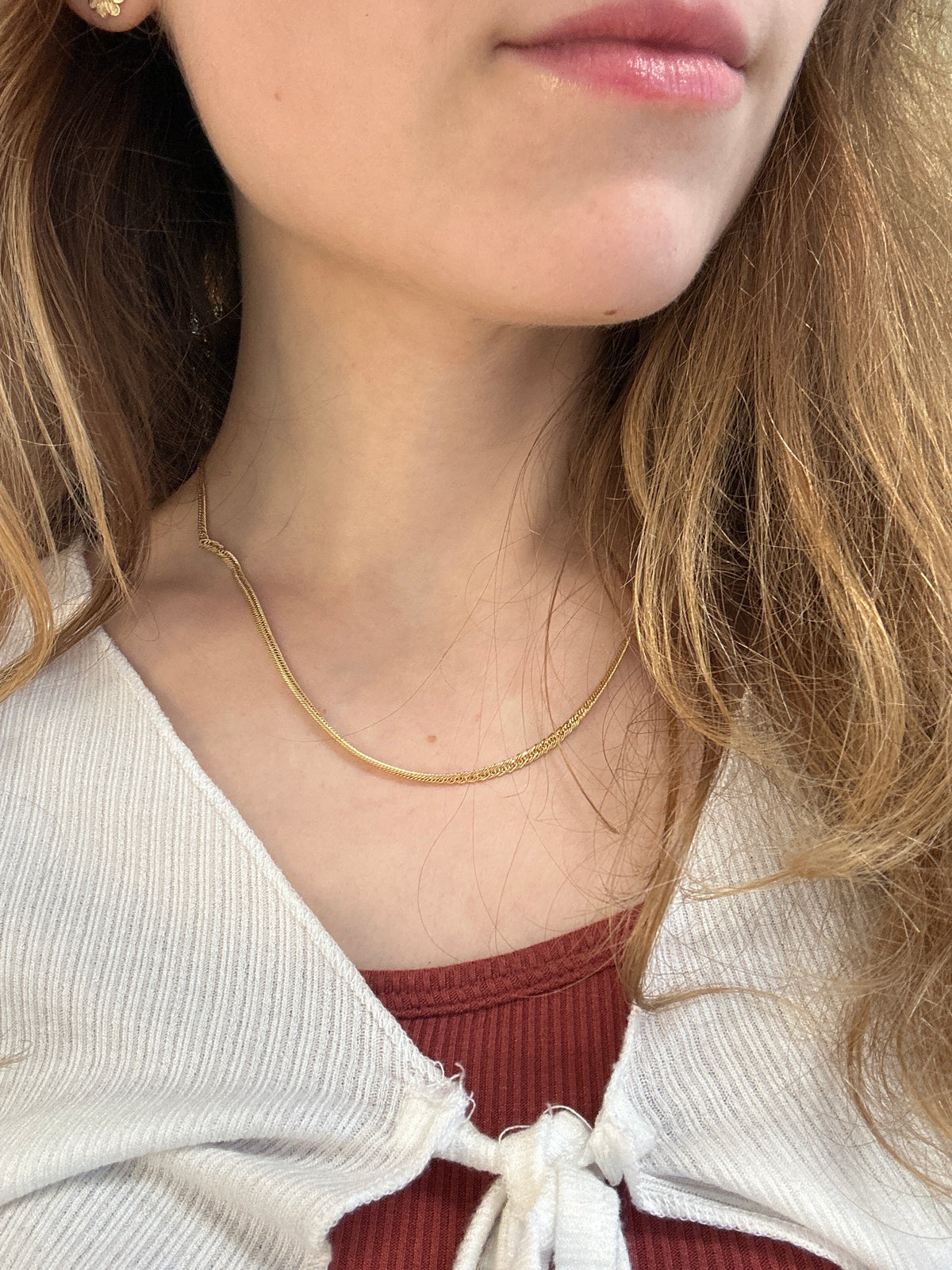18k gold Japan chain, 3.92g, 45cm