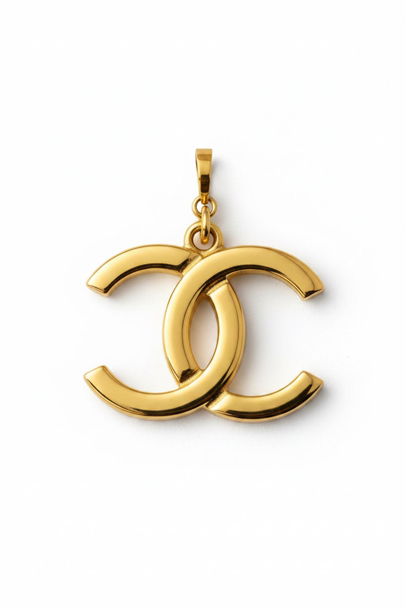 Pendentif inspiré de CC en or 18 carats, 1,55 g