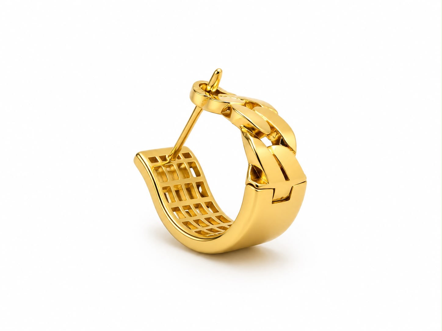 18k gold Milano earrings, clip type, 3.49g
