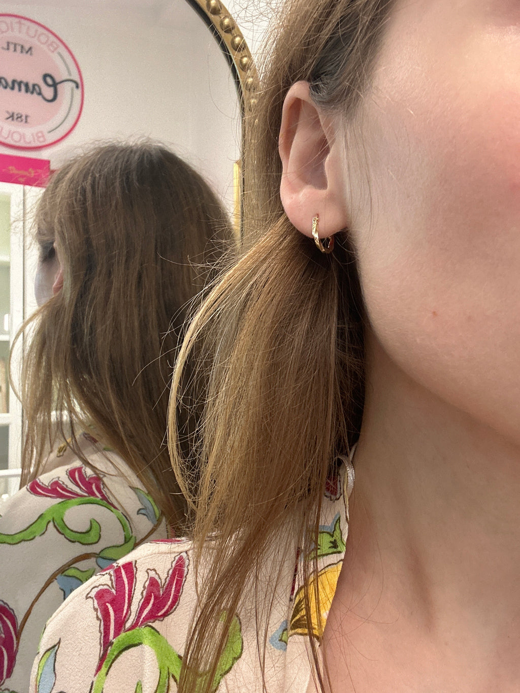 18k gold small hoops (11mm), 0.71g