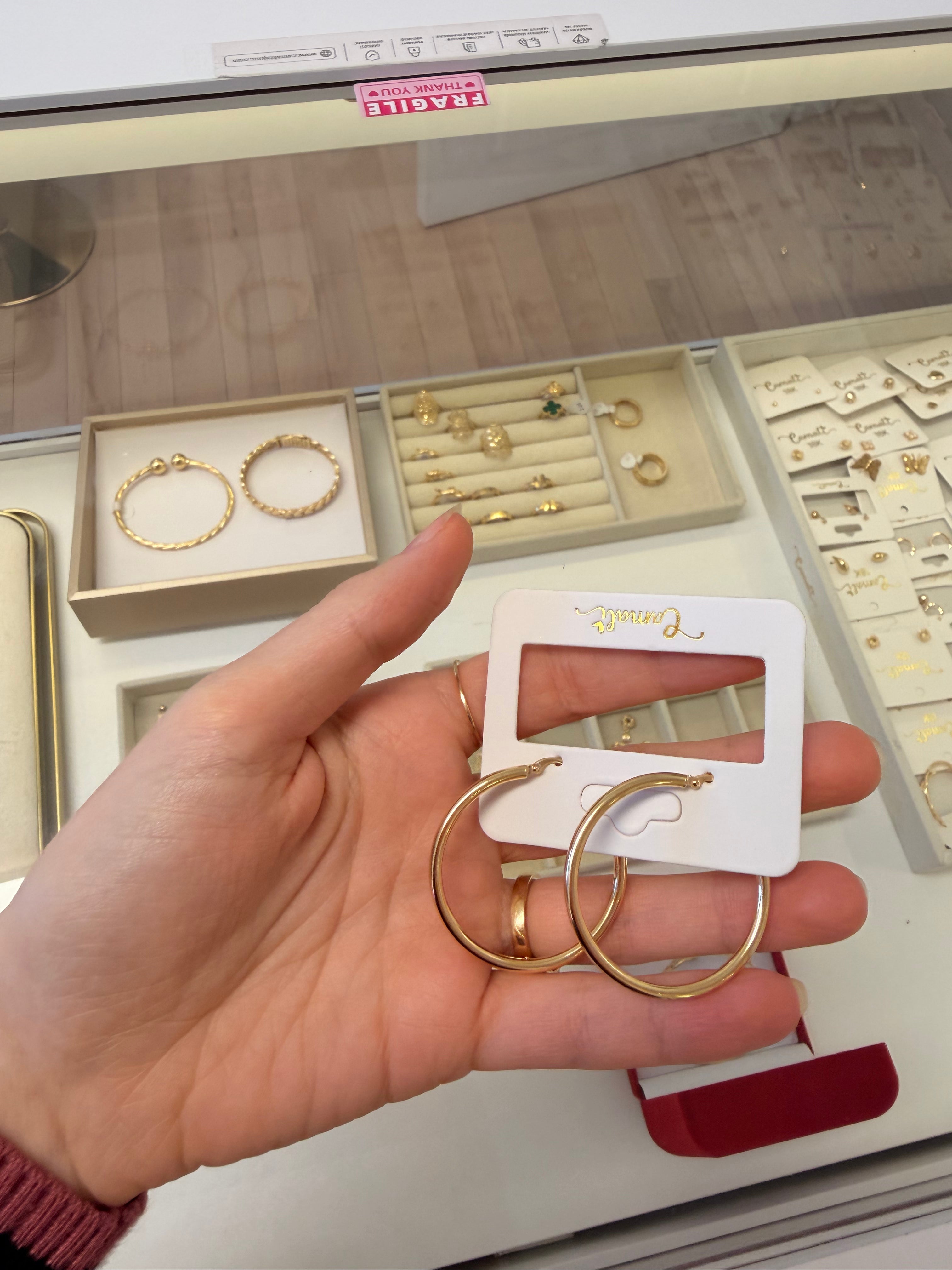 Créoles en or 18k, 33mm, 2,03g