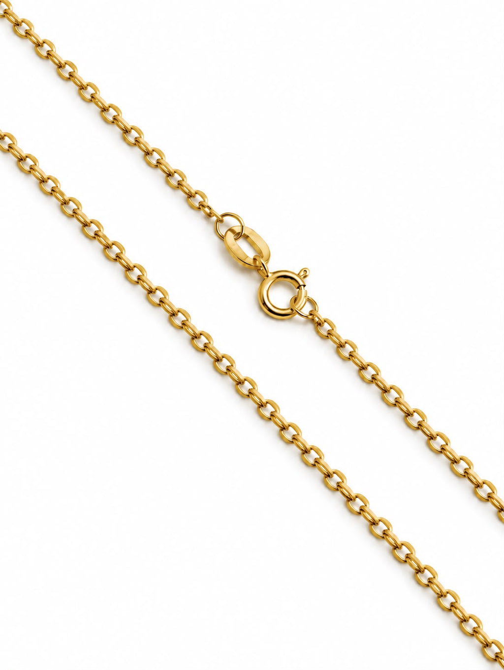 18k gold thin cable chain, 45cm, 0.80g