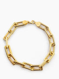 18K Gold Statement Link Bracelet for small wrists, 17.5cm, 7.62g