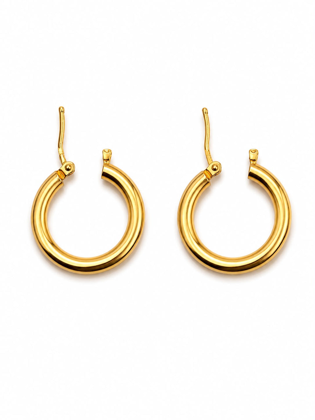 18k gold donut hoops, 20mm, 1.68g