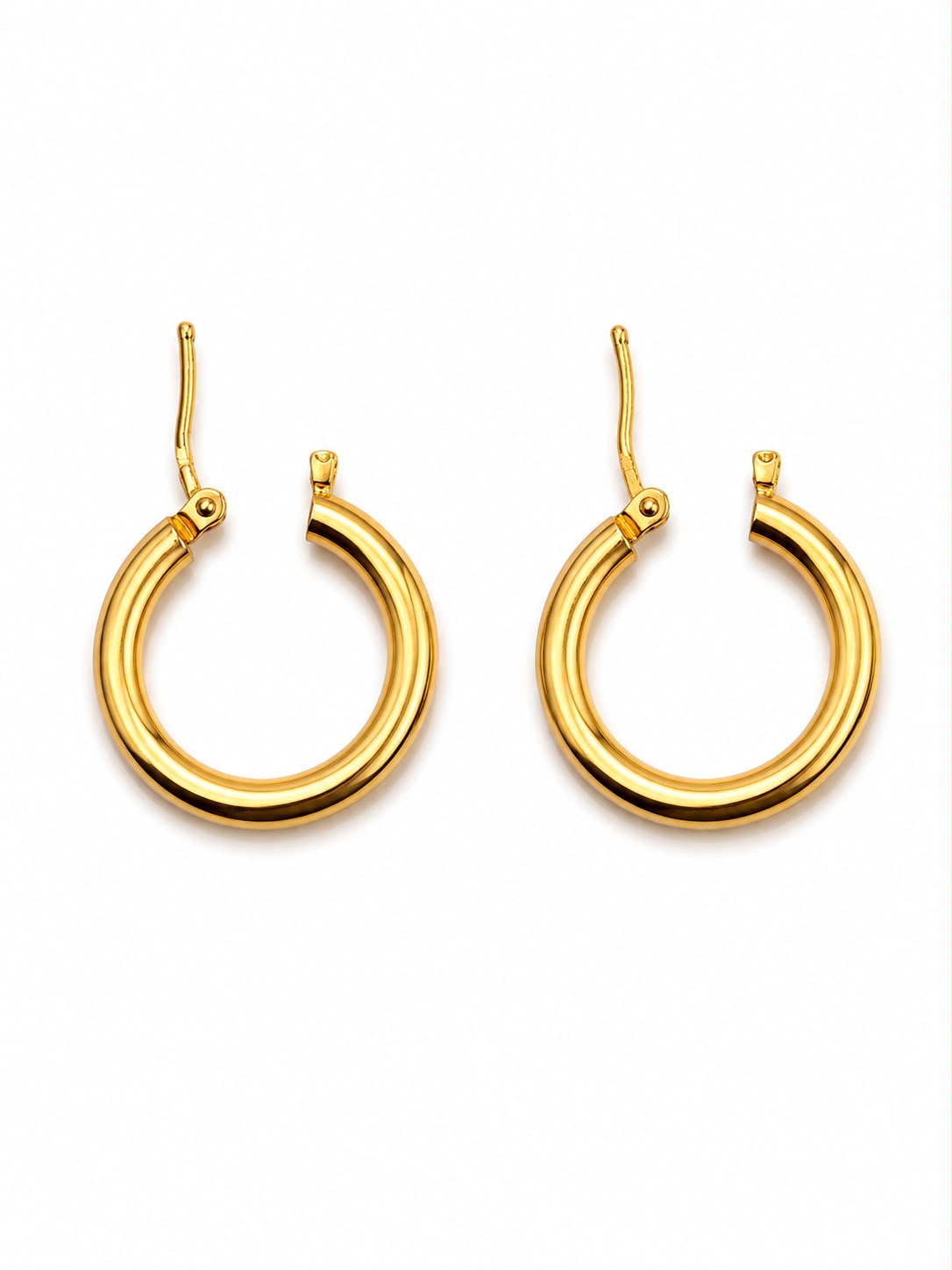 18k gold donut hoops, 20mm, 1.68g