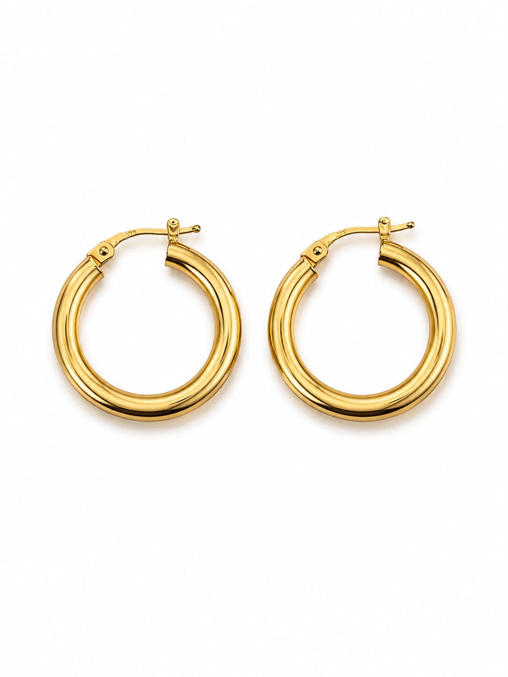 18k gold donut hoops, 20mm, 1.68g