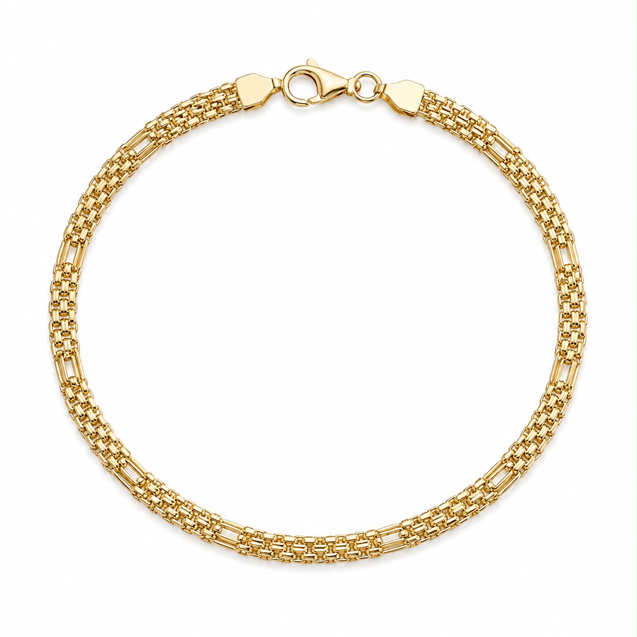 18k gold carpet bracelet, 19cm, 1.86g