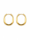 18k gold lock earrings, 15x20mm, 2.83g