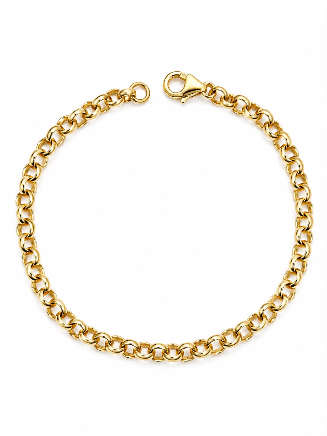 18k solid gold tauco bracelet, 19cm, 3.94g