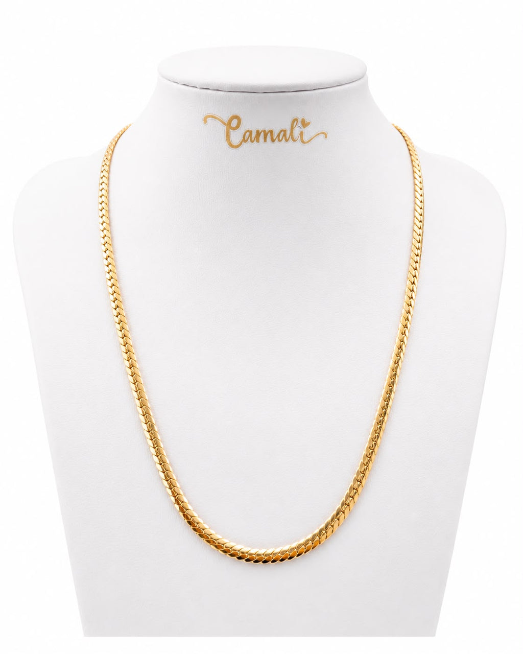 18k gold cobra necklace, 45cm, 6.42g, 4mm thick