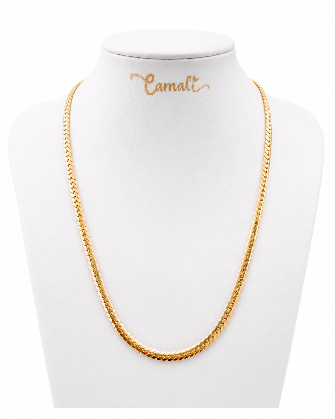 18k gold cobra necklace, 45cm, 6.42g, 4mm thick