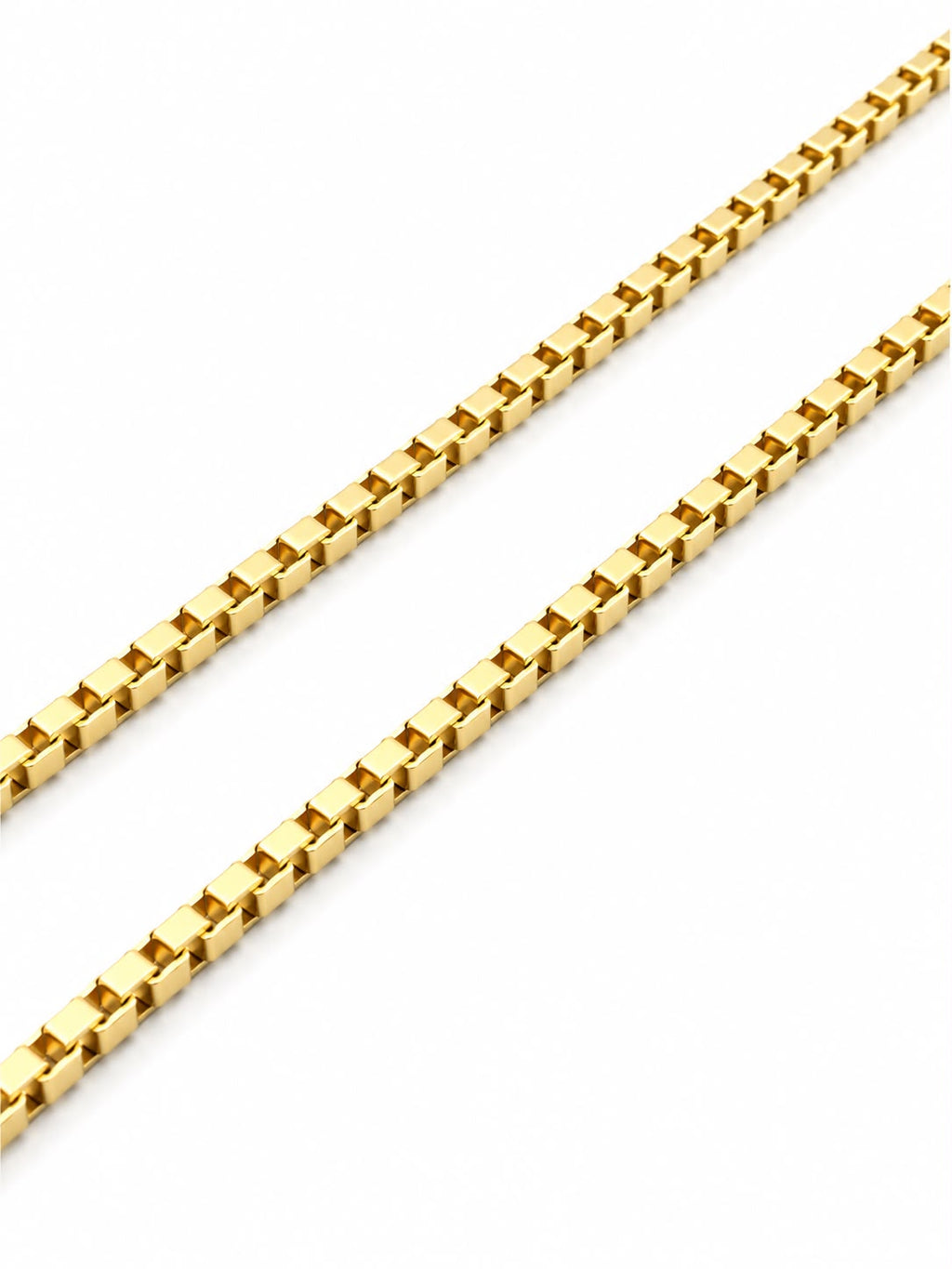 18k gold box chain , 45cm, 3.42g