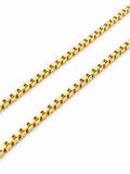18k gold box chain , 45cm, 3.42g