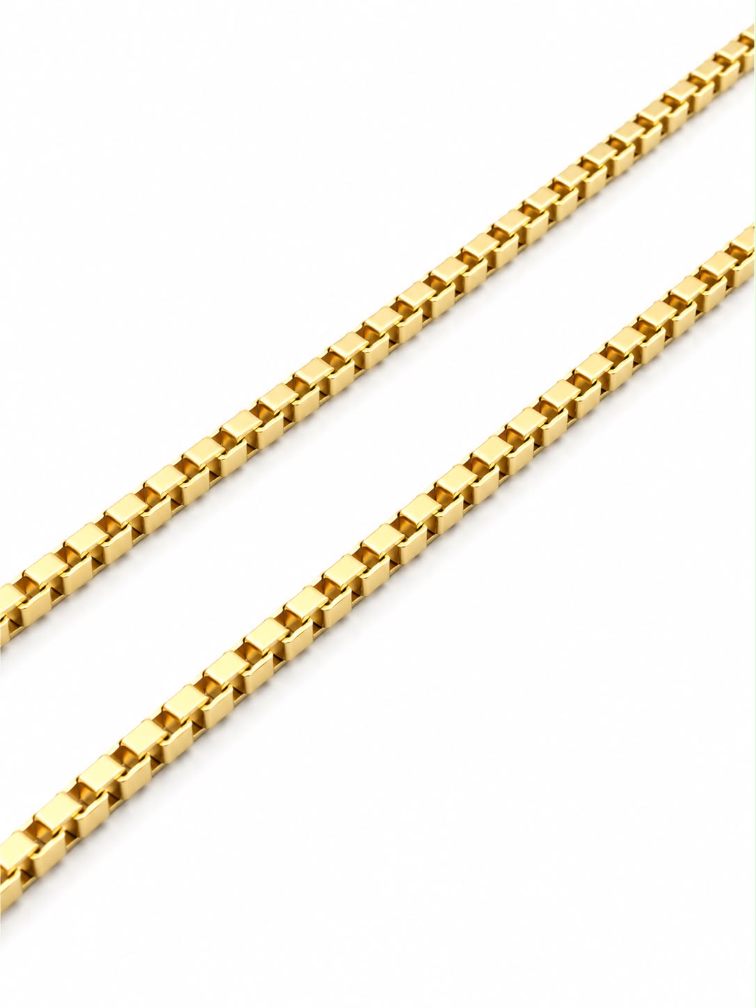 18k gold box chain , 45cm, 3.42g