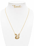 18k solid gold swan necklace, 45cm, 1.84g