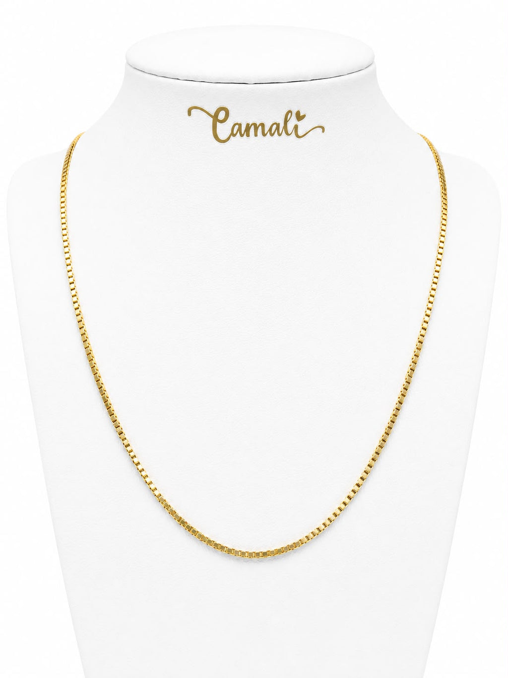18k gold box chain , 45cm, 3.42g