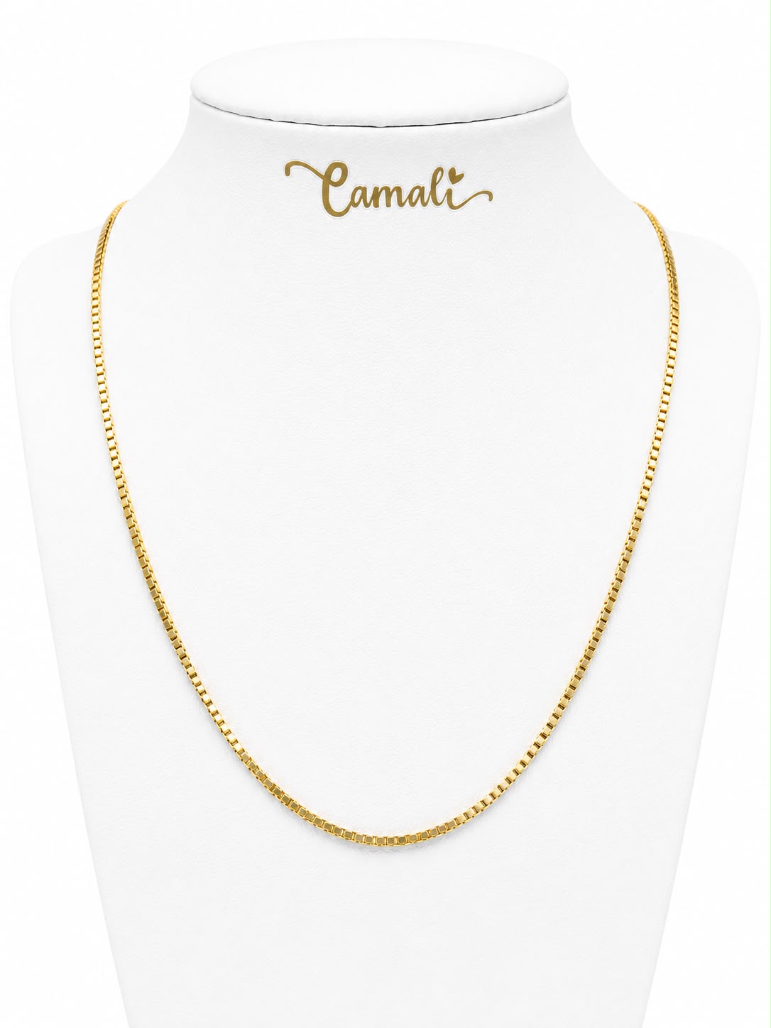 18k gold box chain , 45cm, 3.42g
