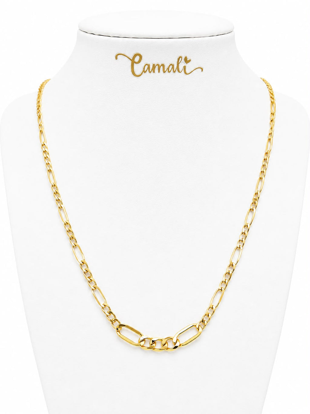 18k solid gold degraded figaro chain, 45cm, 2.82g