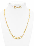18k solid gold degraded figaro chain, 45cm, 2.82g