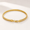 18k gold cobra bracelet, 18.5cm, 4.19g, 5mm thickness
