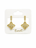 18k gold flowers earrings, 4.31g