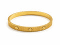 18k gold clovers bangle, size 16 (small), 11.14g