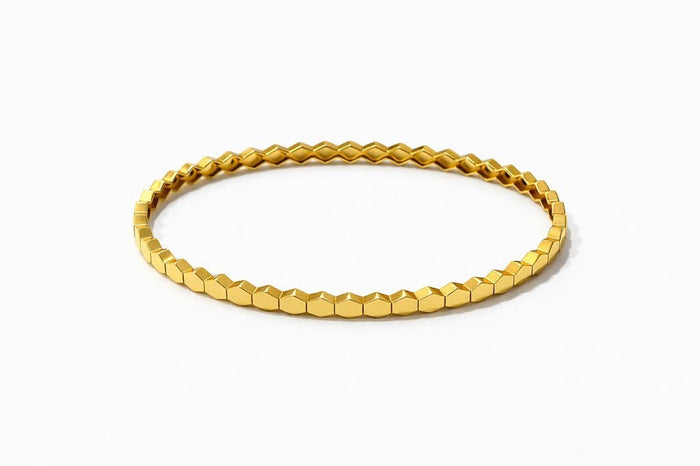 Bracelet Ruche en or 18K, taille 19, 5,98 g
