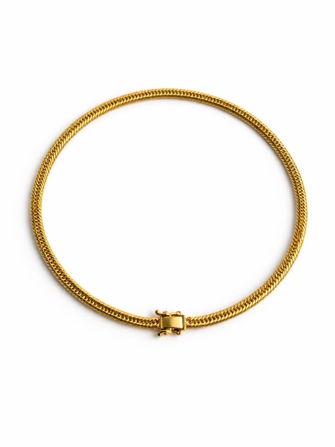 Bracelet japonais en or 18k, triple verrou, 1,97g, 19,5cm