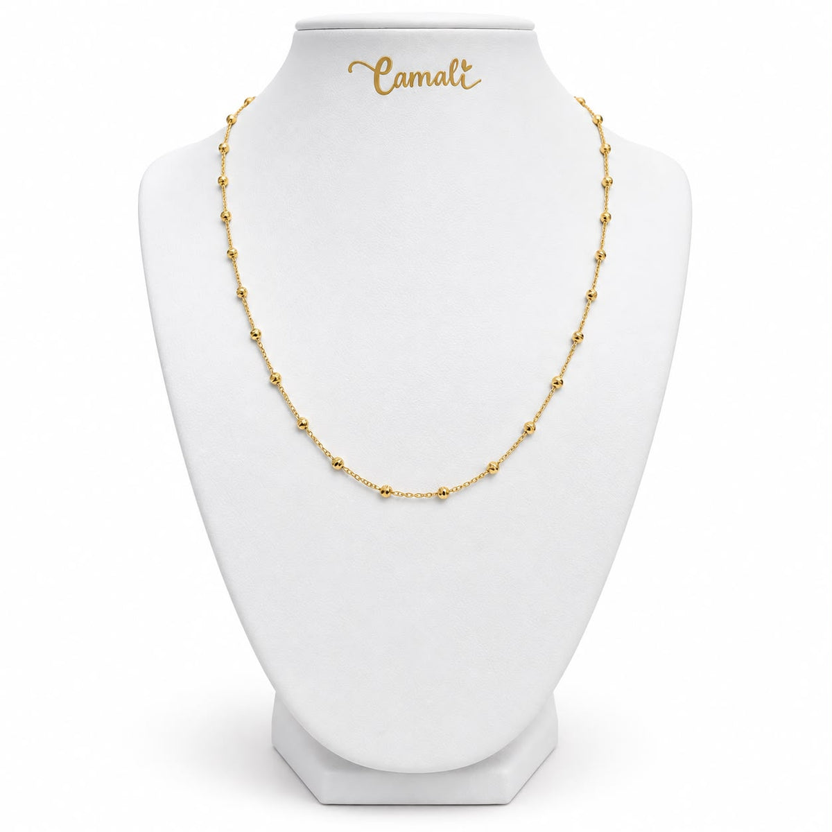 Chaîne à billes en or 18 carats, 3,47g, 45cm