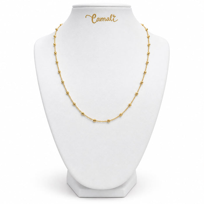 Chaîne à billes en or 18 carats, 3,47g, 45cm