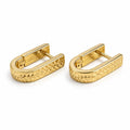 Boucles d'oreilles en or 18 carats en forme de U, diacut, 15 mm, 1,89 g