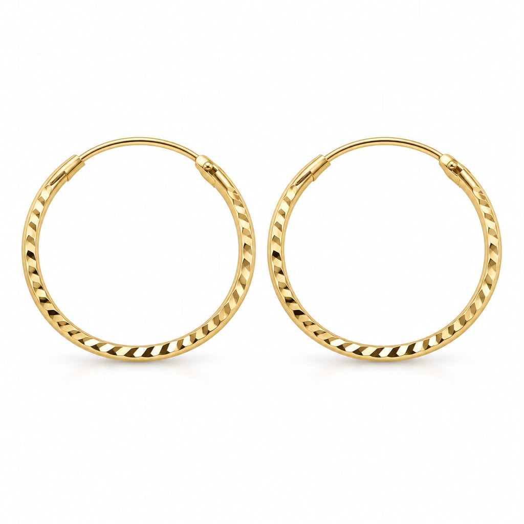 Créoles en or 18 carats, 18 mm, 1,12 g