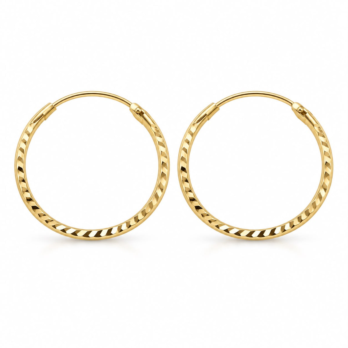 Créoles en or 18 carats, 18 mm, 1,12 g