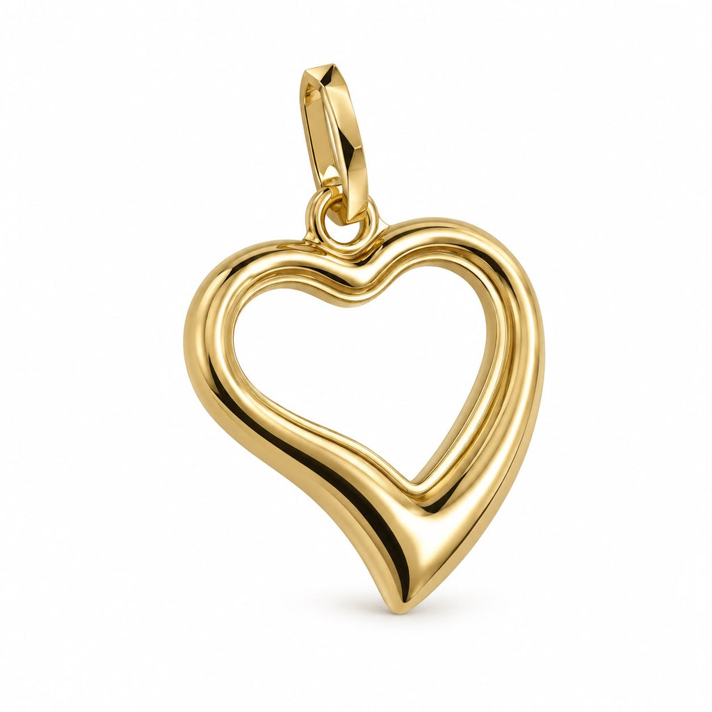 Pendentif cœur en or 18 carats, 1,10g