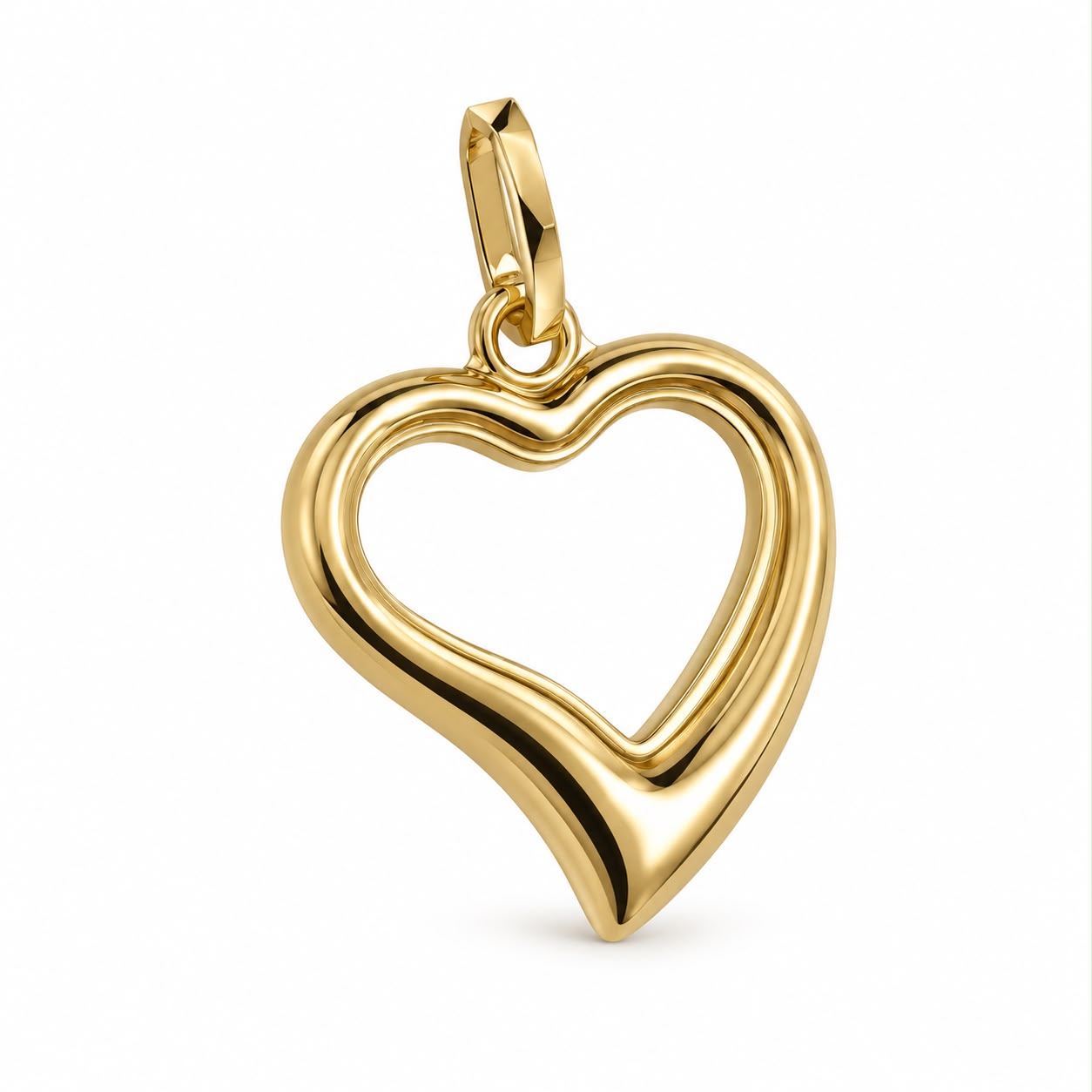 Pendentif cœur en or 18 carats, 1,10g