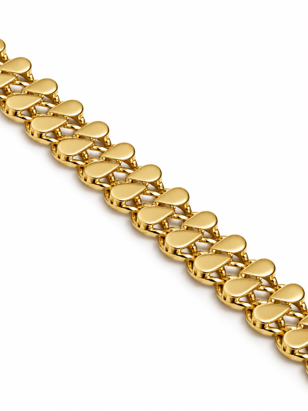 Bracelet double Damas en or 18 carats, 17 cm. 4,25 g
