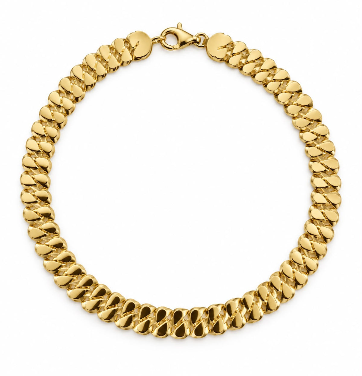 Bracelet double Damas en or 18 carats, 17 cm. 4,25 g
