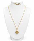 18K Gold Flower Necklace, 42-48cm, 3.96g